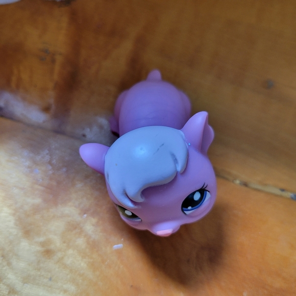 Littlest Pet Shop LPS #1773 Guinea Pig Purple Blue Eyes 2007 - Picture 6 of 10